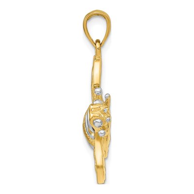 14K Yellow Gold 3D Bumblebee Pendant – view 3