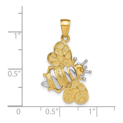 14K Yellow Gold 3D Bumblebee Pendant – view 4