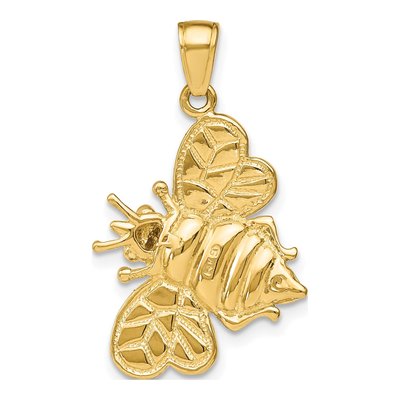 14K Yellow Gold 3D Bumblebee Pendant – view 5