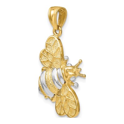 14K Yellow Gold 3D Bumblebee Pendant – view 6