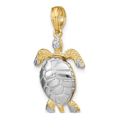 14K Yellow Gold Sea Turtle Charm – view 6
