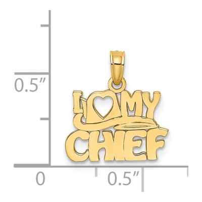 14K Yellow Gold I Love My Chief Pendant – view 4