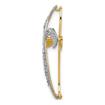 14K Yellow Gold Diamond-Cut Cross Charm – view 3