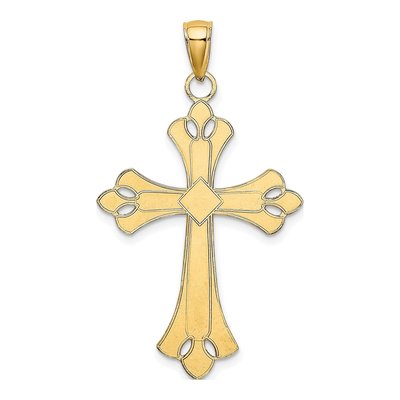 14K Yellow Gold Cross Charm – view 5