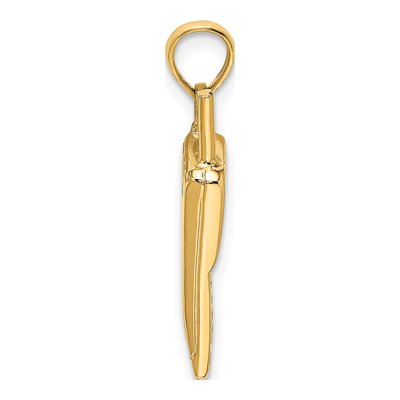 14K Yellow Gold 3D Retro Cell Phone Charm – view 3