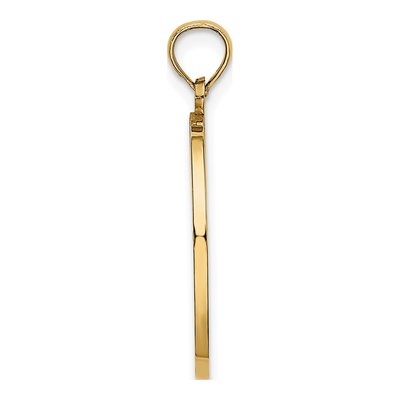 14K Yellow Gold Reversible Boy Prayer Pendant – view 3