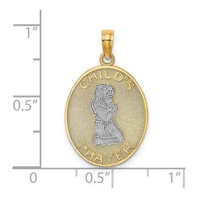 14K Yellow Gold Reversible Girl Prayer Charm – view 5