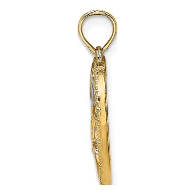 14K Yellow Gold MOM Heart Charm – view 3