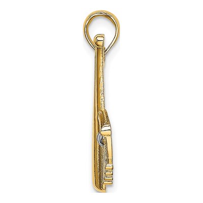 14K Yellow Gold Baseball Bat Ball Charm – view 3