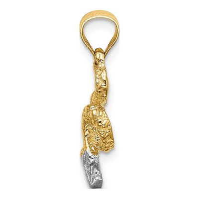 14K Yellow Gold Snake Pendant – view 3