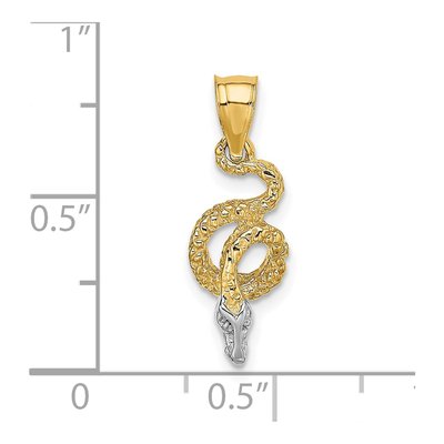14K Yellow Gold Snake Pendant – view 4