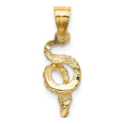 14K Yellow Gold Snake Pendant – view 5