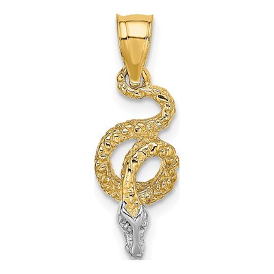 14K Yellow Gold Snake Pendant