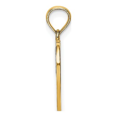 14K Yellow Gold MOM Angel Heart Pendant – view 3