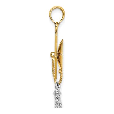 14K Yellow Gold Graduation Cap Charm – view 3