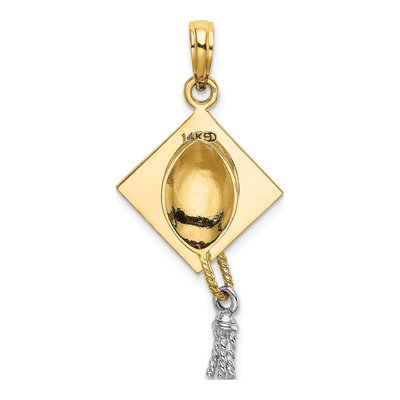14K Yellow Gold Graduation Cap Charm – view 4