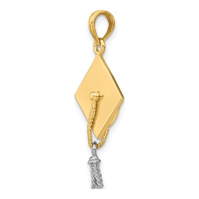 14K Yellow Gold Graduation Cap Charm – view 6