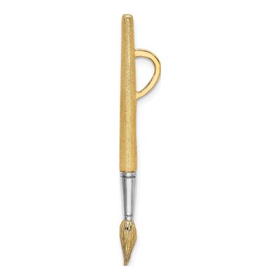 14K Yellow Gold 3D Paint Brush Charm – view 3