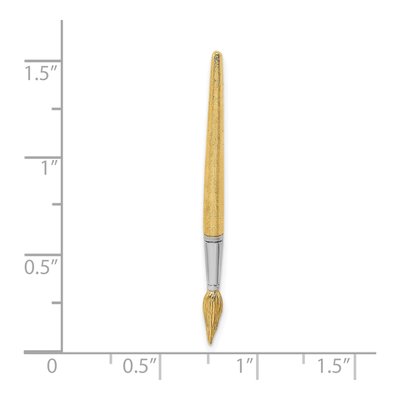 14K Yellow Gold 3D Paint Brush Charm – view 4