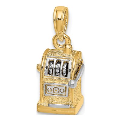 14K Yellow Gold Slot Machine Charm – view 4