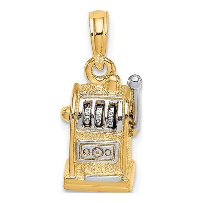 14K Yellow Gold Slot Machine Charm