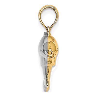 14K Yellow Gold Reversible Dolphin Charm – view 3
