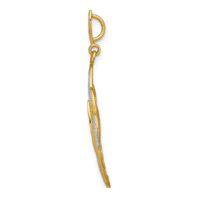 14K Yellow Gold Filigree Oval Charm – view 3