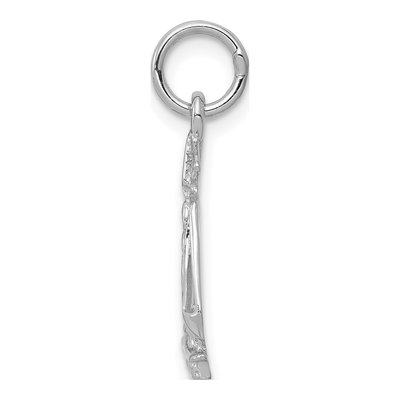 14K White Gold Scales of Justice Pendant – view 3
