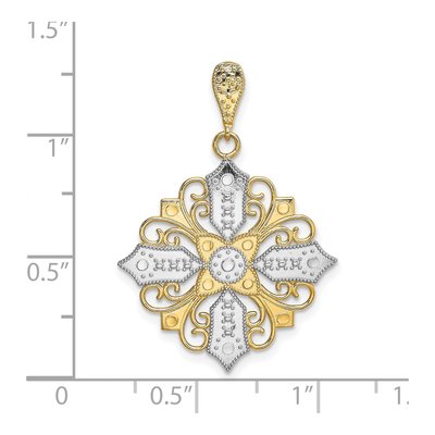 14K Yellow Gold Cut-Out Cross Charm – view 4