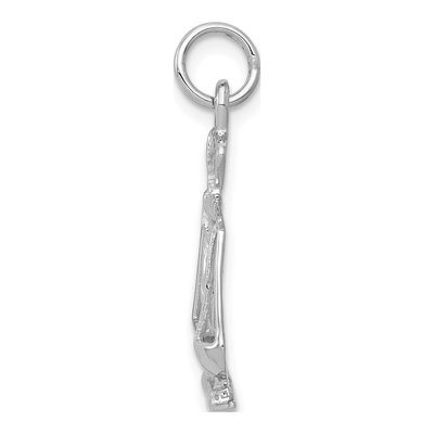 14K White Gold Scales of Justice Pendant – view 3
