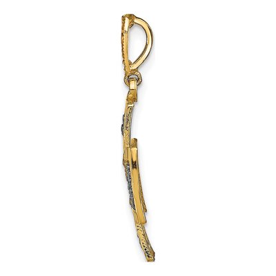 14K Yellow Gold Maltese Cross Heart Charm – view 3