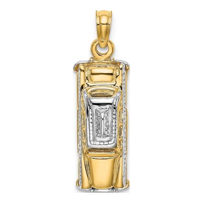 14K Yellow Gold Taxi Charm