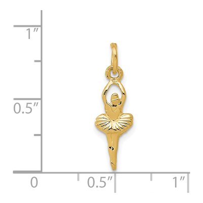14K Yellow Gold Ballerina Charm – view 5