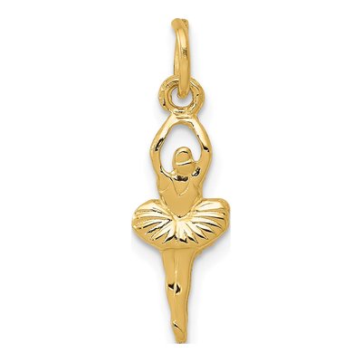 14K Yellow Gold Ballerina Charm