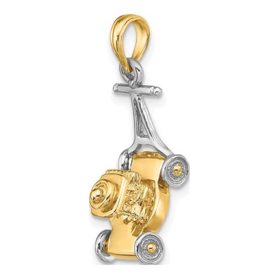 14K Two-Tone Gold 3D Lawn Mower Charm – view 7