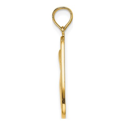 14K Yellow Gold Angel Praying Halo Pendant – view 3