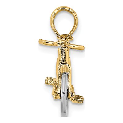 14K Two-Tone Gold Bicycle Charm – view 3