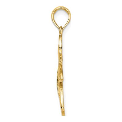 14K Yellow Gold Flying Angel Pendant – view 3