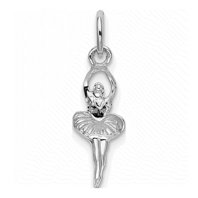 14K White Gold Ballerina Pendant – view 4