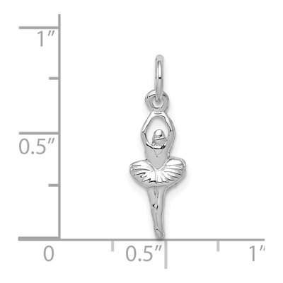 14K White Gold Ballerina Pendant – view 5
