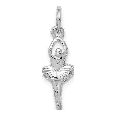 14K White Gold Ballerina Pendant