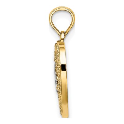 14K Yellow Gold Filigree Heart Charm – view 3