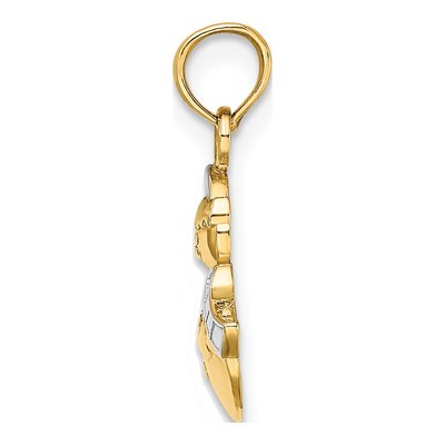14K Yellow Gold 3D Snowman Pendant – view 3