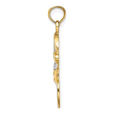 14K Yellow Gold Snowman JOY Pendant – view 3