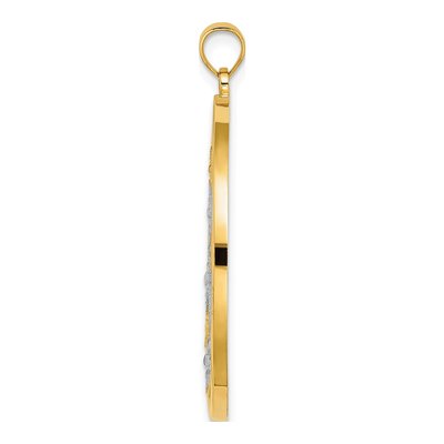 14K Yellow Gold Stars Round Frame Charm – view 3