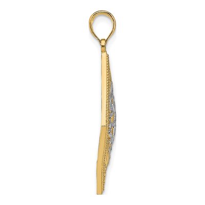 14K Yellow Gold Filigree Pendant – view 3