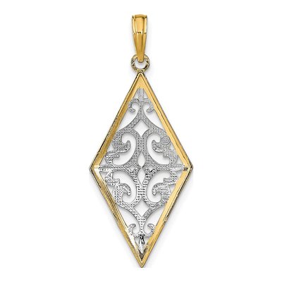 14K Yellow Gold Filigree Pendant – view 5