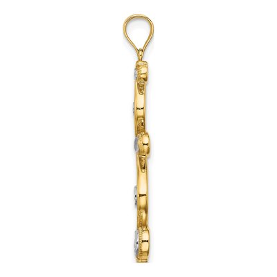 14K Gold Diamond-Cut Swirl Charm Pendant – view 3