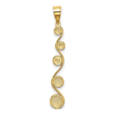 14K Gold Diamond-Cut Swirl Charm Pendant – view 5