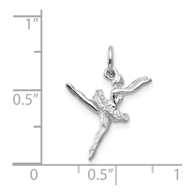 14K White Gold 3-D Ballerina Pendant – view 4
